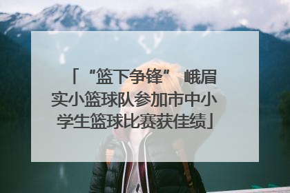 “篮下争锋” 峨眉实小篮球队参加市中小学生篮球比赛获佳绩