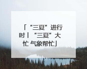 “三夏”进行时丨“三夏”大忙 气象帮忙