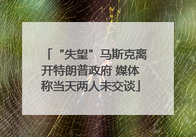 “失望”马斯克离开特朗普政府 媒体称当天两人未交谈