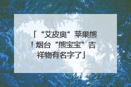 “艾皮奥”苹果熊！烟台“熊宝宝”吉祥物有名字了