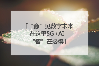 “豫”见数字未来 在这里5G+AI“智”在必得