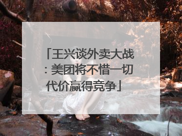 王兴谈外卖大战：美团将不惜一切代价赢得竞争