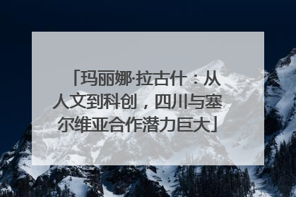 玛丽娜·拉古什：从人文到科创，四川与塞尔维亚合作潜力巨大