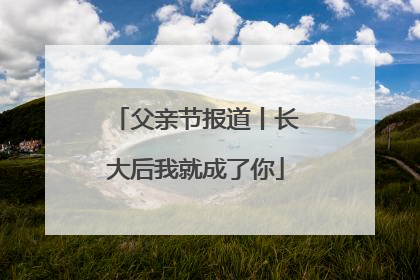 父亲节报道丨长大后我就成了你