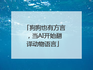 狗狗也有方言，当AI开始翻译动物语言
