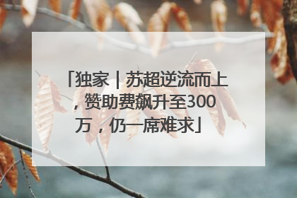 独家｜苏超逆流而上，赞助费飙升至300万，仍一席难求