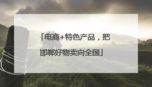 电商+特色产品，把邯郸好物卖向全国