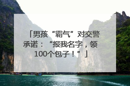 男孩“霸气”对交警承诺：“报我名字，领100个包子！”