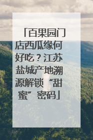 百果园门店西瓜缘何好吃？江苏盐城产地溯源解锁“甜蜜”密码
