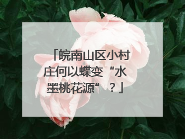 皖南山区小村庄何以蝶变“水墨桃花源”？