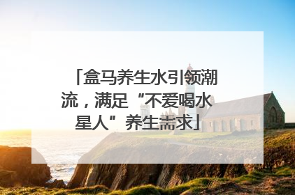 盒马养生水引领潮流，满足“不爱喝水星人”养生需求
