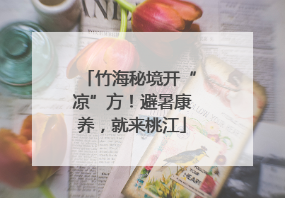 竹海秘境开“凉”方！避暑康养，就来桃江
