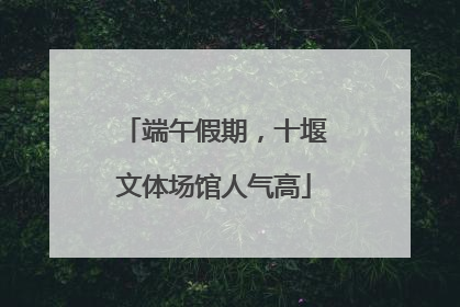 端午假期，十堰文体场馆人气高