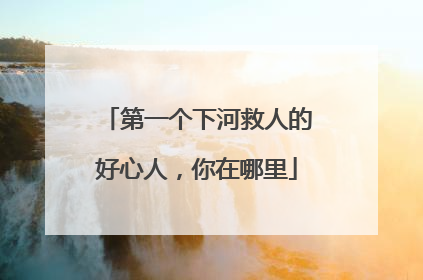 第一个下河救人的好心人，你在哪里