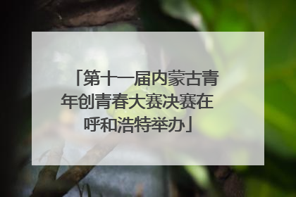 第十一届内蒙古青年创青春大赛决赛在呼和浩特举办