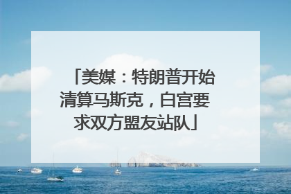 美媒：特朗普开始清算马斯克，白宫要求双方盟友站队
