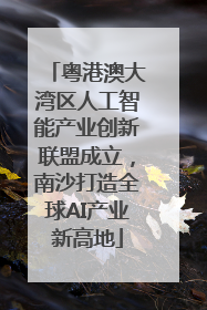粤港澳大湾区人工智能产业创新联盟成立，南沙打造全球AI产业新高地