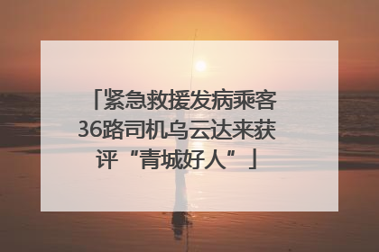 紧急救援发病乘客 36路司机乌云达来获评“青城好人”