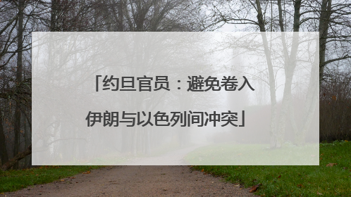 约旦官员：避免卷入伊朗与以色列间冲突