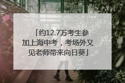 约12.7万考生参加上海中考，考场外又见老师带来向日葵