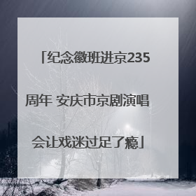 纪念徽班进京235周年 安庆市京剧演唱会让戏迷过足了瘾
