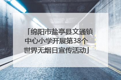 绵阳市盐亭县文通镇中心小学开展第38个世界无烟日宣传活动