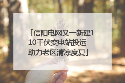 信阳电网又一新建110千伏变电站投运 助力老区清凉度夏