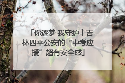 你逐梦 我守护丨吉林四平公安的“中考应援”超有安全感