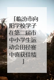 临汾市向阳学校学子在第二届市中小学生运动会田径赛中喜获佳绩