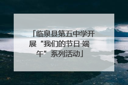 临泉县第五中学开展“我们的节日·端午”系列活动