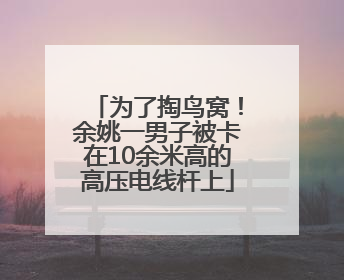为了掏鸟窝！余姚一男子被卡在10余米高的高压电线杆上