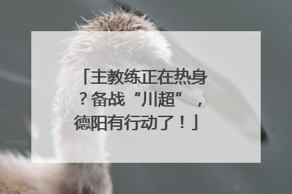 主教练正在热身？备战“川超”，德阳有行动了！