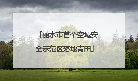 丽水市首个空域安全示范区落地青田