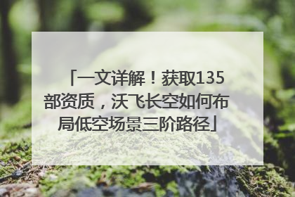 一文详解！获取135部资质，沃飞长空如何布局低空场景三阶路径