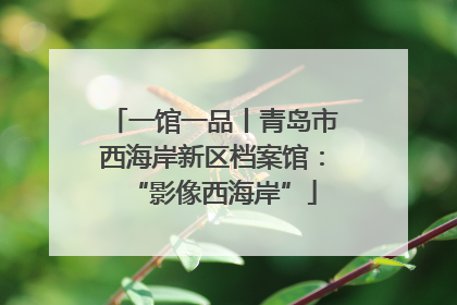 一馆一品丨青岛市西海岸新区档案馆：“影像西海岸”