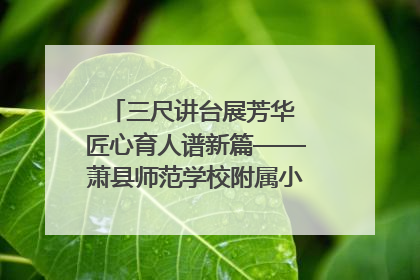 三尺讲台展芳华 匠心育人谱新篇——萧县师范学校附属小学第十三届班主任基本功大赛圆满举办