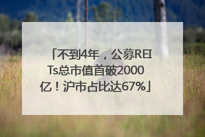 不到4年，公募REITs总市值首破2000亿！沪市占比达67%