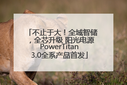 不止于大！全域智储，全芯升级 阳光电源PowerTitan3.0全系产品首发
