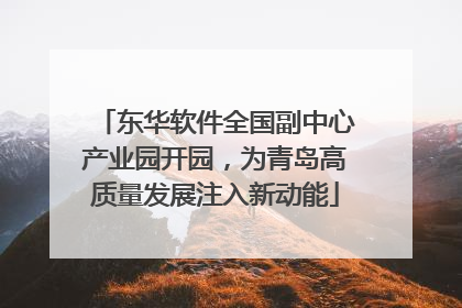 东华软件全国副中心产业园开园，为青岛高质量发展注入新动能