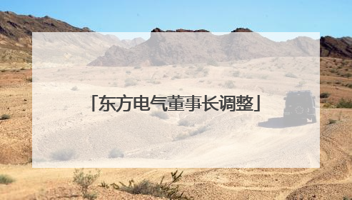 东方电气董事长调整
