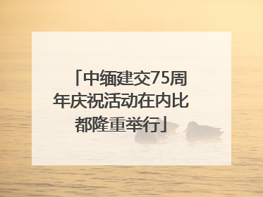 中缅建交75周年庆祝活动在内比都隆重举行