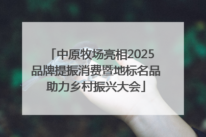中原牧场亮相2025品牌提振消费暨地标名品助力乡村振兴大会