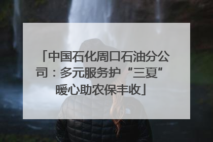 中国石化周口石油分公司：多元服务护“三夏” 暖心助农保丰收