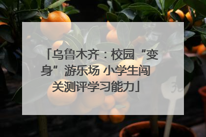 乌鲁木齐：校园“变身”游乐场 小学生闯关测评学习能力