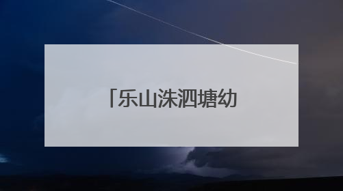 乐山洙泗塘幼儿园用爱与专业，为幼儿的美好明天保驾护航