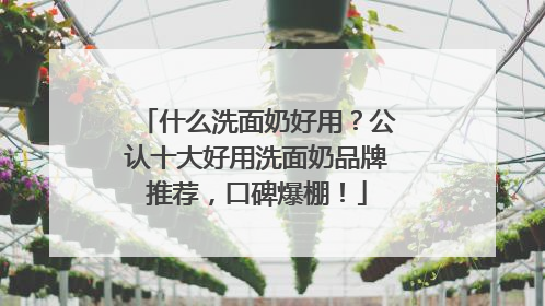 什么洗面奶好用？公认十大好用洗面奶品牌推荐，口碑爆棚！