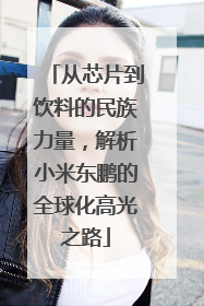 从芯片到饮料的民族力量，解析小米东鹏的全球化高光之路