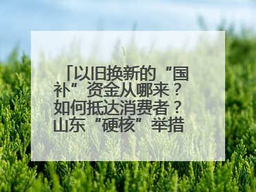 以旧换新的“国补”资金从哪来？如何抵达消费者？山东“硬核”举措有这些→