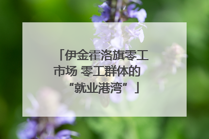 伊金霍洛旗零工市场 零工群体的“就业港湾”
