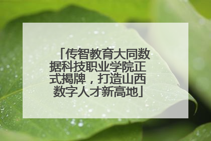传智教育大同数据科技职业学院正式揭牌，打造山西数字人才新高地